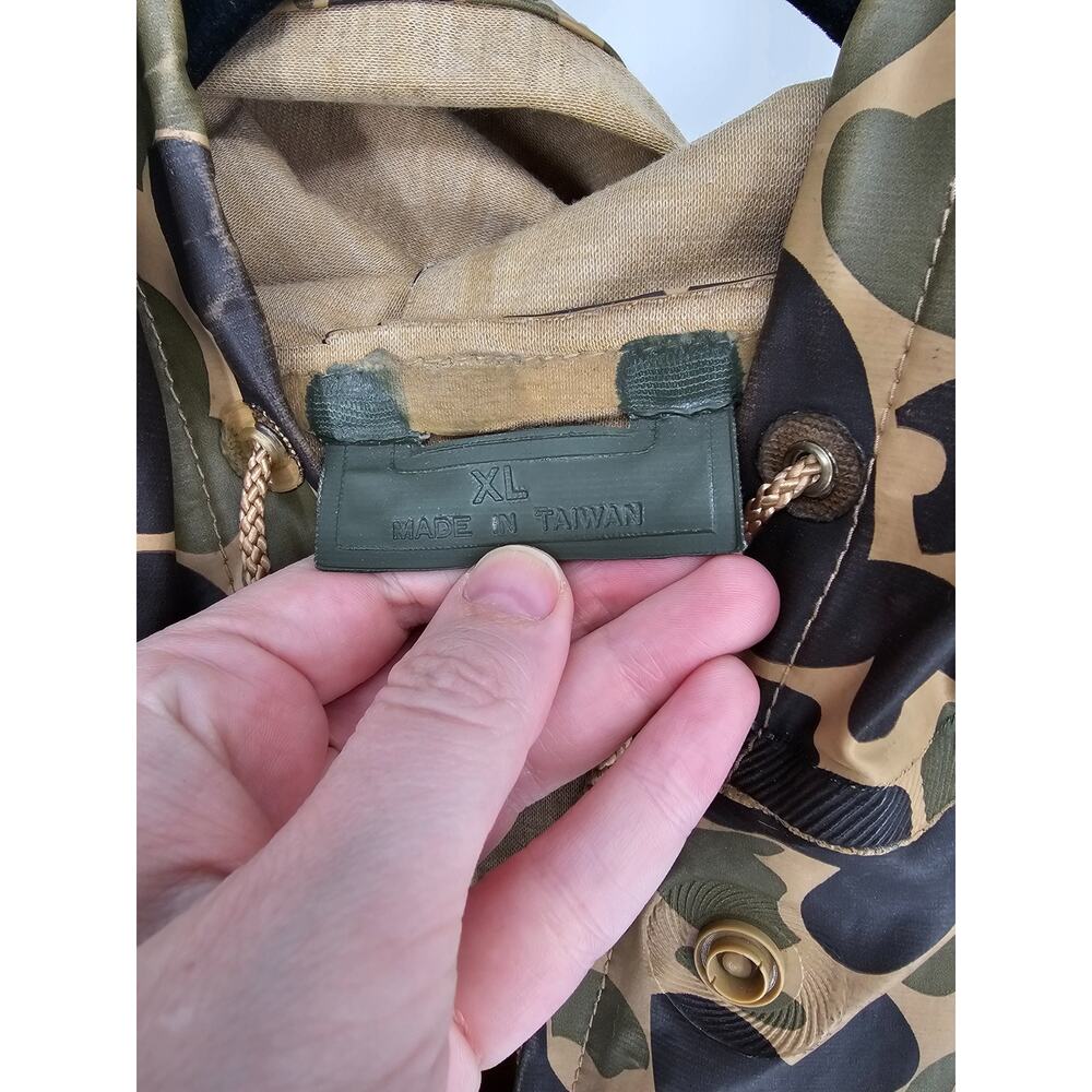 RainWear Jacket Mens Size XL Duck Camouflage Zip Up Hooded Waterproof - Picture 4 of 5